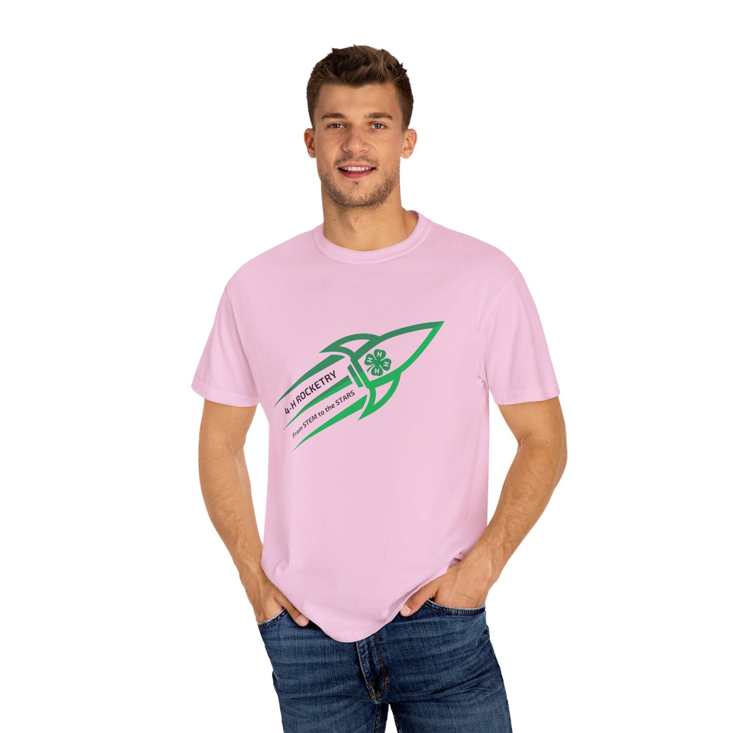 Adult, Rocket-Themed Unisex T-Shirt | From Stem to the Stars, 4-H Rocketry Shirt