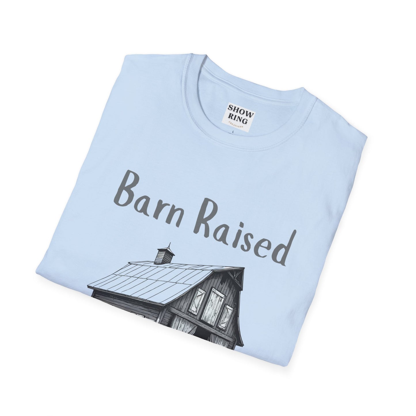 Barn Raised 100% Pure Country, Unisex Softstyle T-Shirt - Country Vibe, Farm Life, Casual Wear, Gift for Farmers, Rustic Style