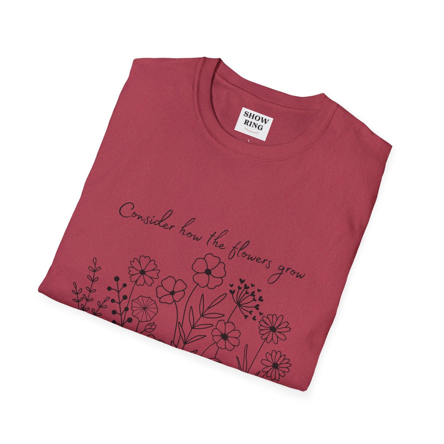 Floral Inspirational T-Shirt, Unisex Shirt, Casual Wear, Gift for Nature Lovers, Spring Fashion, Everyday Comfort Bible Verse Scripture Tee