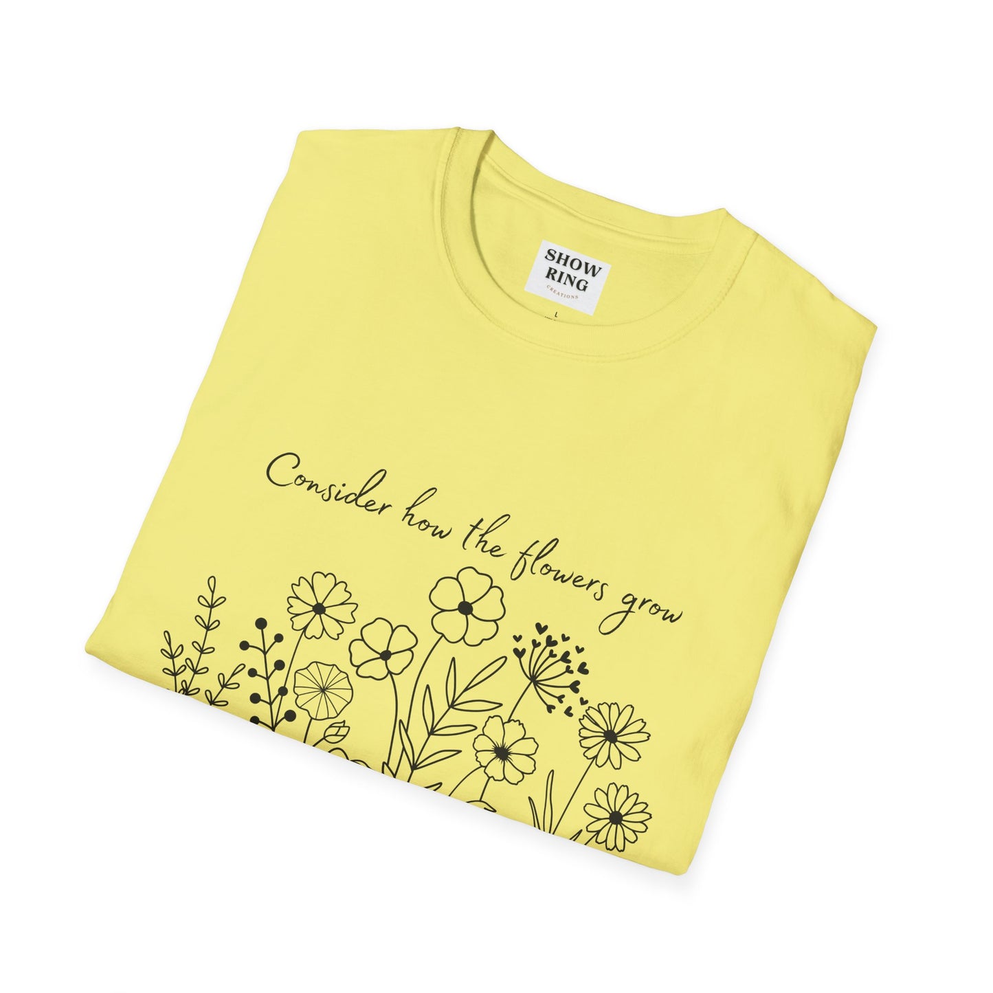 Floral Inspirational T-Shirt, Unisex Shirt, Casual Wear, Gift for Nature Lovers, Spring Fashion, Everyday Comfort Bible Verse Scripture Tee