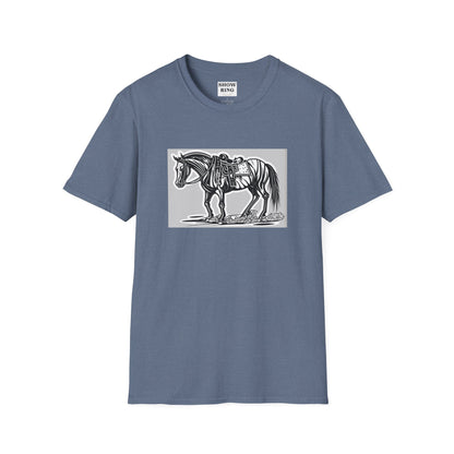 Horse Without Rider for FFA and 4-H Equestrian Teams:  Unisex Softstyle T-Shirt for Men, Women & Kids