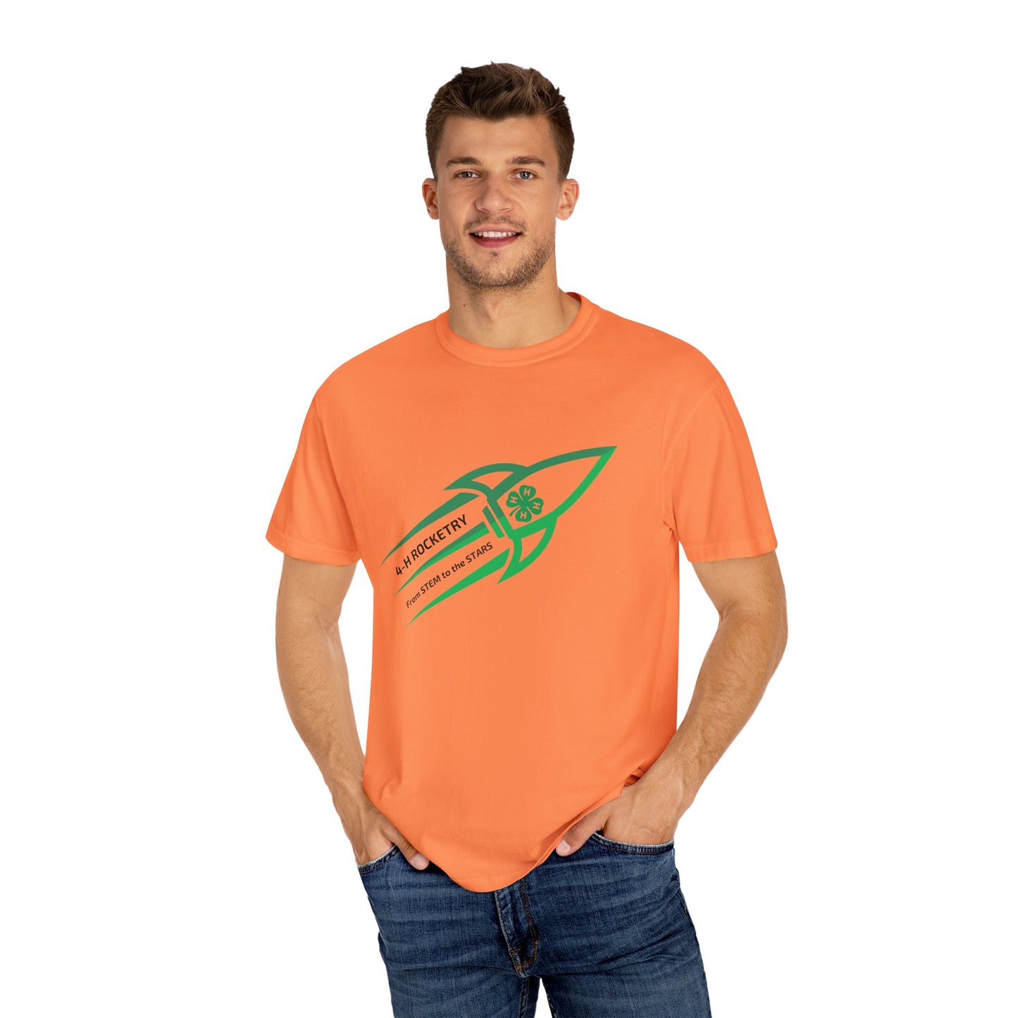 Adult, Rocket-Themed Unisex T-Shirt | From Stem to the Stars, 4-H Rocketry Shirt
