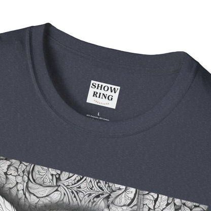 Adult Coloring Shirt Featuring Adorable Pig for 4-H and FFA - Unisex Softstyle T-Shirt for All Ages