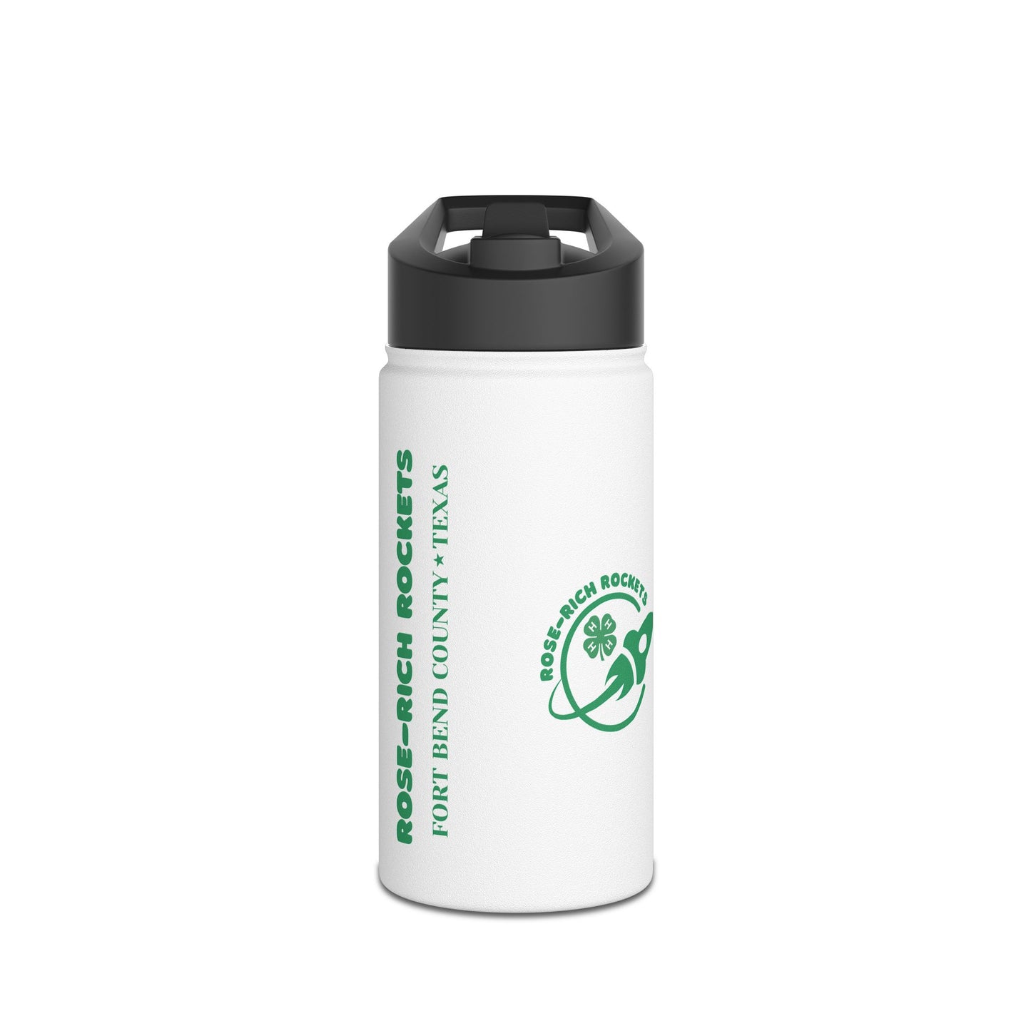 12oz Custom Stainless Steel Water Bottle For Rose-Rich 4-H Rocketry Club - Eco-Friendly Hydration, Personalized Gift, Sports Bottle