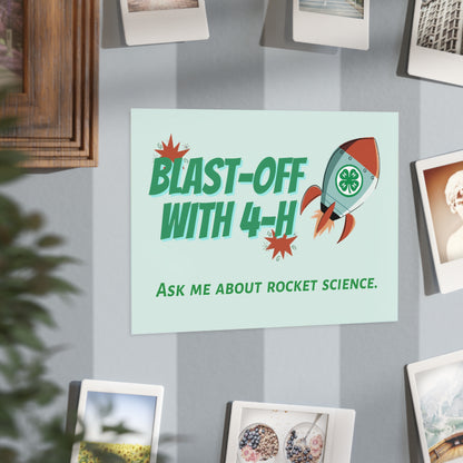 Rocket Science Unframed Prints, Educational Decor, 4-H Artwork, Science Classroom Art, STEM Gifts