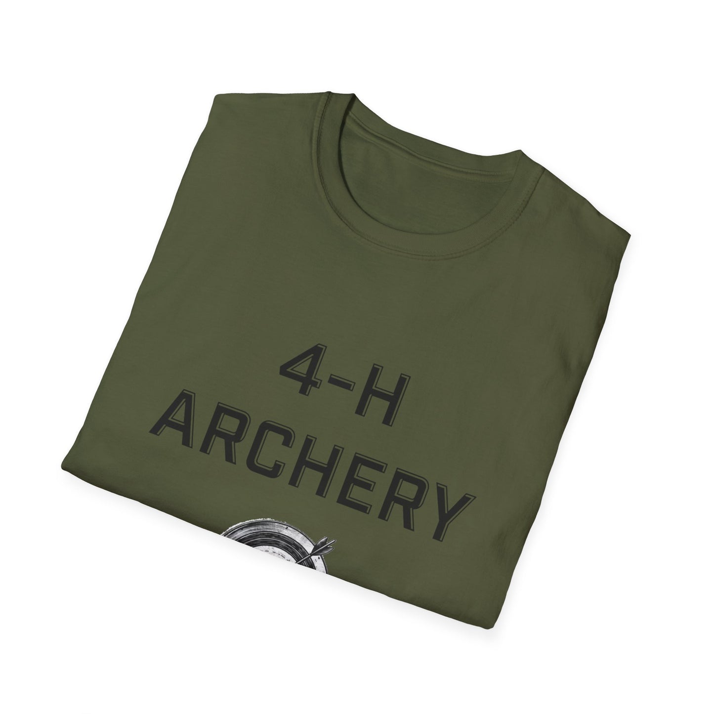 4-H Archery T-Shirt, Unisex Softstyle T-Shirt, For Men, Women, Kids, Archers, Coaches, and 4-H Volunteers