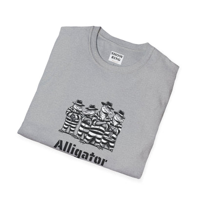 Alligator Alcatraz Swamp Time is Hard Time, Softstyle Shirt For Men, Women, Unisex, Short Sleeve, Motorcycle Riders