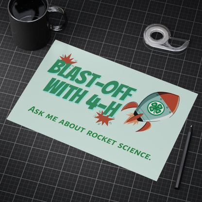 Rocket Science Unframed Prints, Educational Decor, 4-H Artwork, Science Classroom Art, STEM Gifts