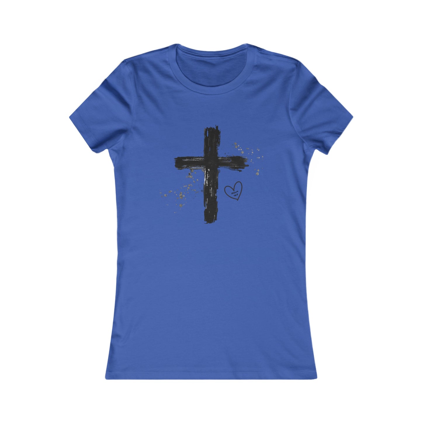 Christian Cross T-shirt for Women With Psalm 46:5 (God is With Her & She Will Not Fail)