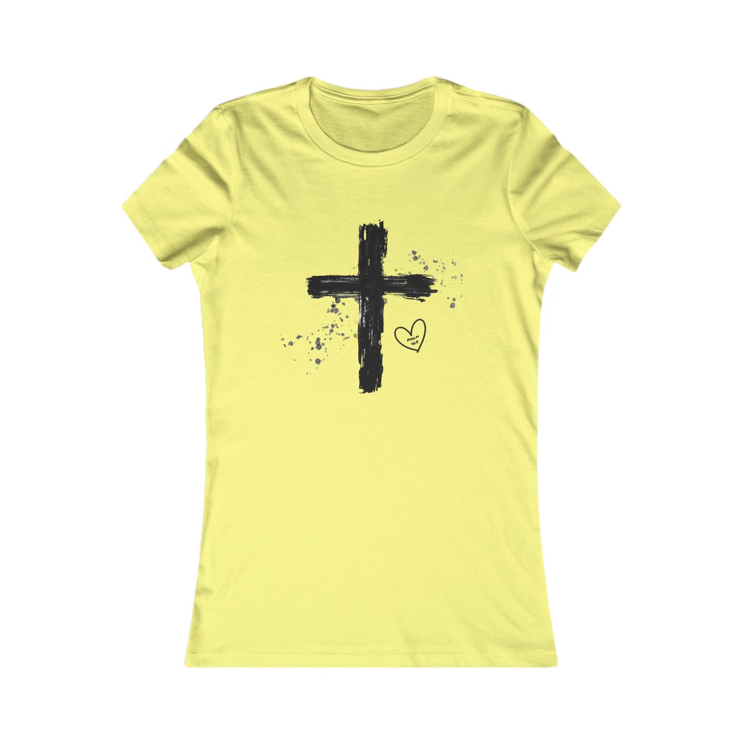 Christian Cross T-shirt for Women With Psalm 46:5 (God is With Her & She Will Not Fail)