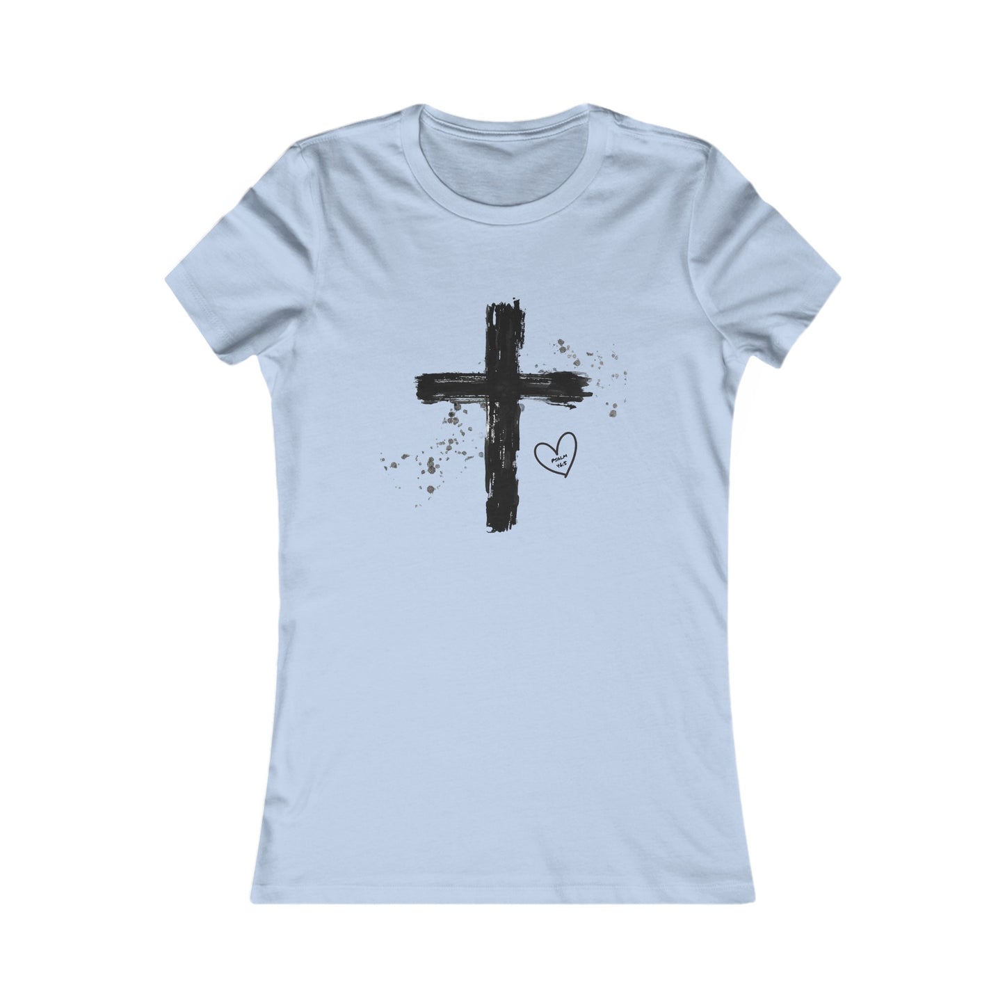 Christian Cross T-shirt for Women With Psalm 46:5 (God is With Her & She Will Not Fail)