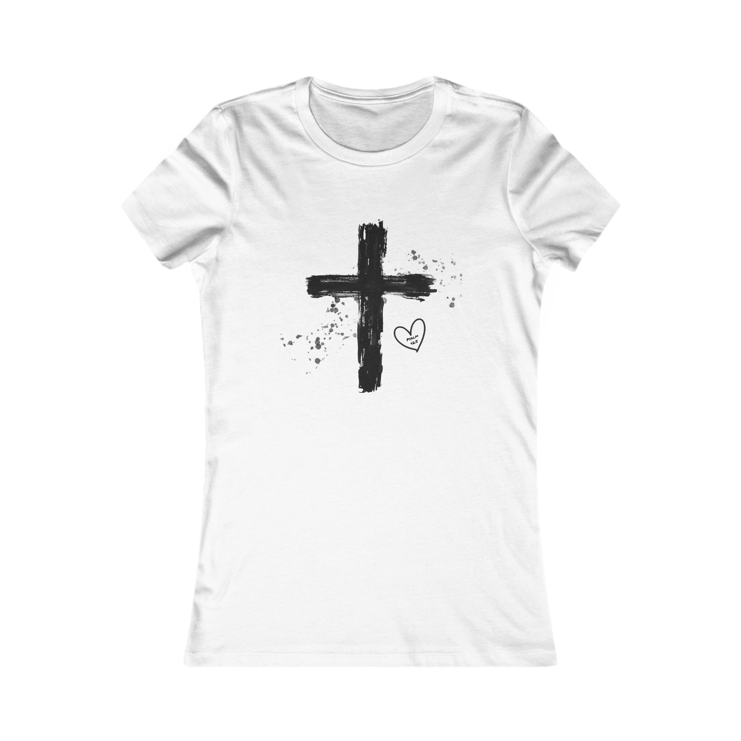 Christian Cross T-shirt for Women With Psalm 46:5 (God is With Her & She Will Not Fail)