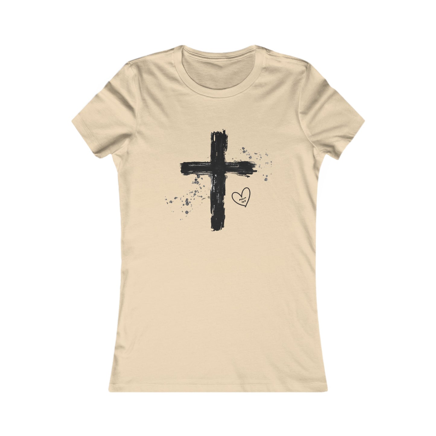 Christian Cross T-shirt for Women With Psalm 46:5 (God is With Her & She Will Not Fail)