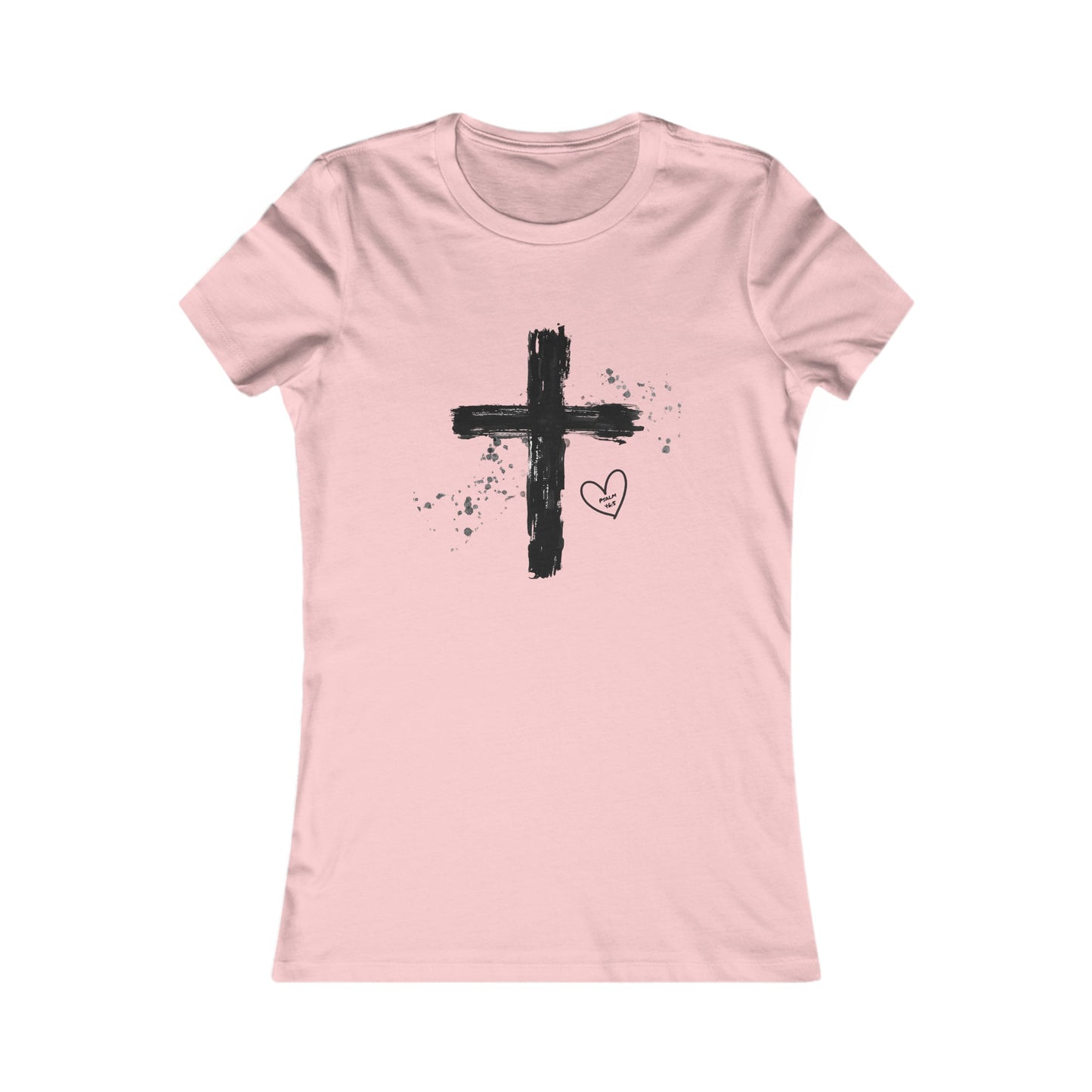 Christian Cross T-shirt for Women With Psalm 46:5 (God is With Her & She Will Not Fail)