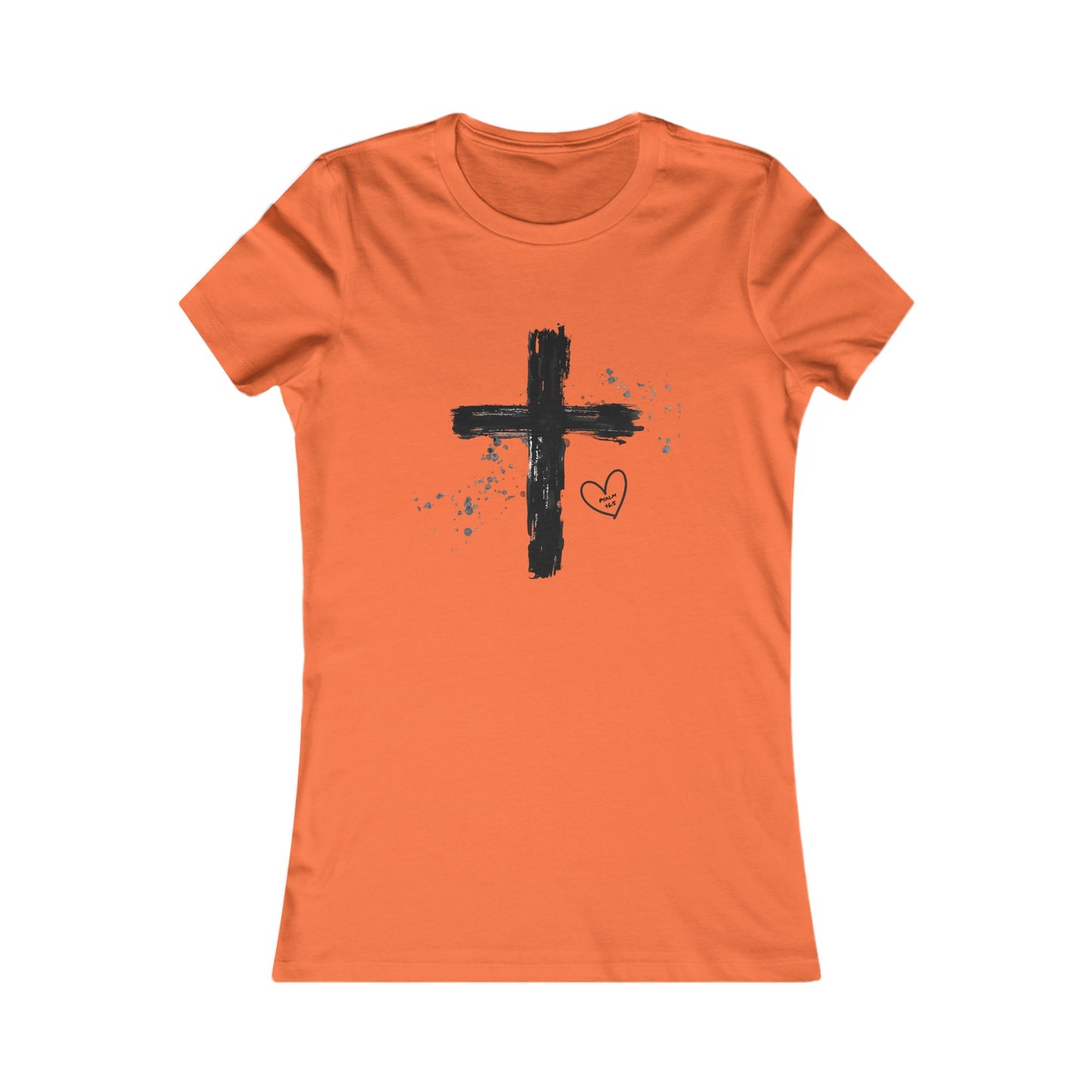 Christian Cross T-shirt for Women With Psalm 46:5 (God is With Her & She Will Not Fail)