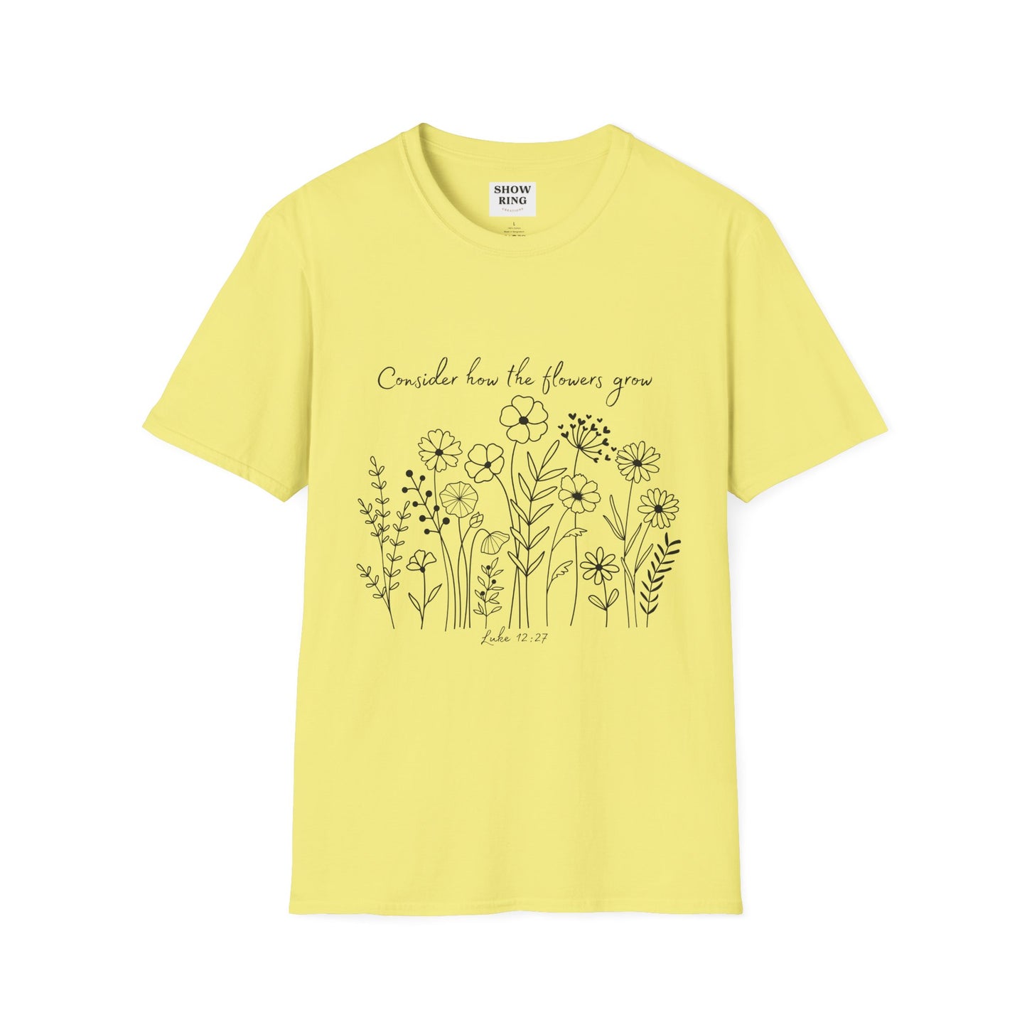 Floral Inspirational T-Shirt, Unisex Shirt, Casual Wear, Gift for Nature Lovers, Spring Fashion, Everyday Comfort Bible Verse Scripture Tee