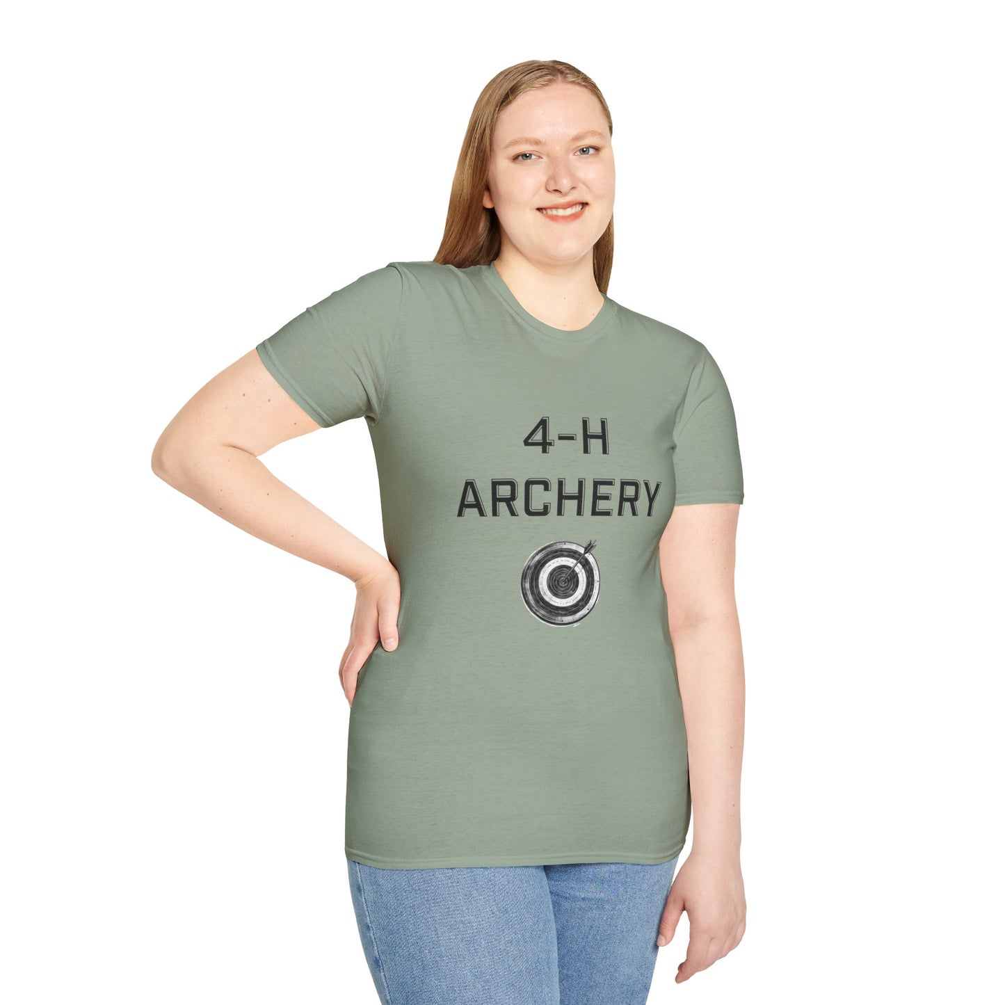 4-H Archery T-Shirt, Unisex Softstyle T-Shirt, For Men, Women, Kids, Archers, Coaches, and 4-H Volunteers