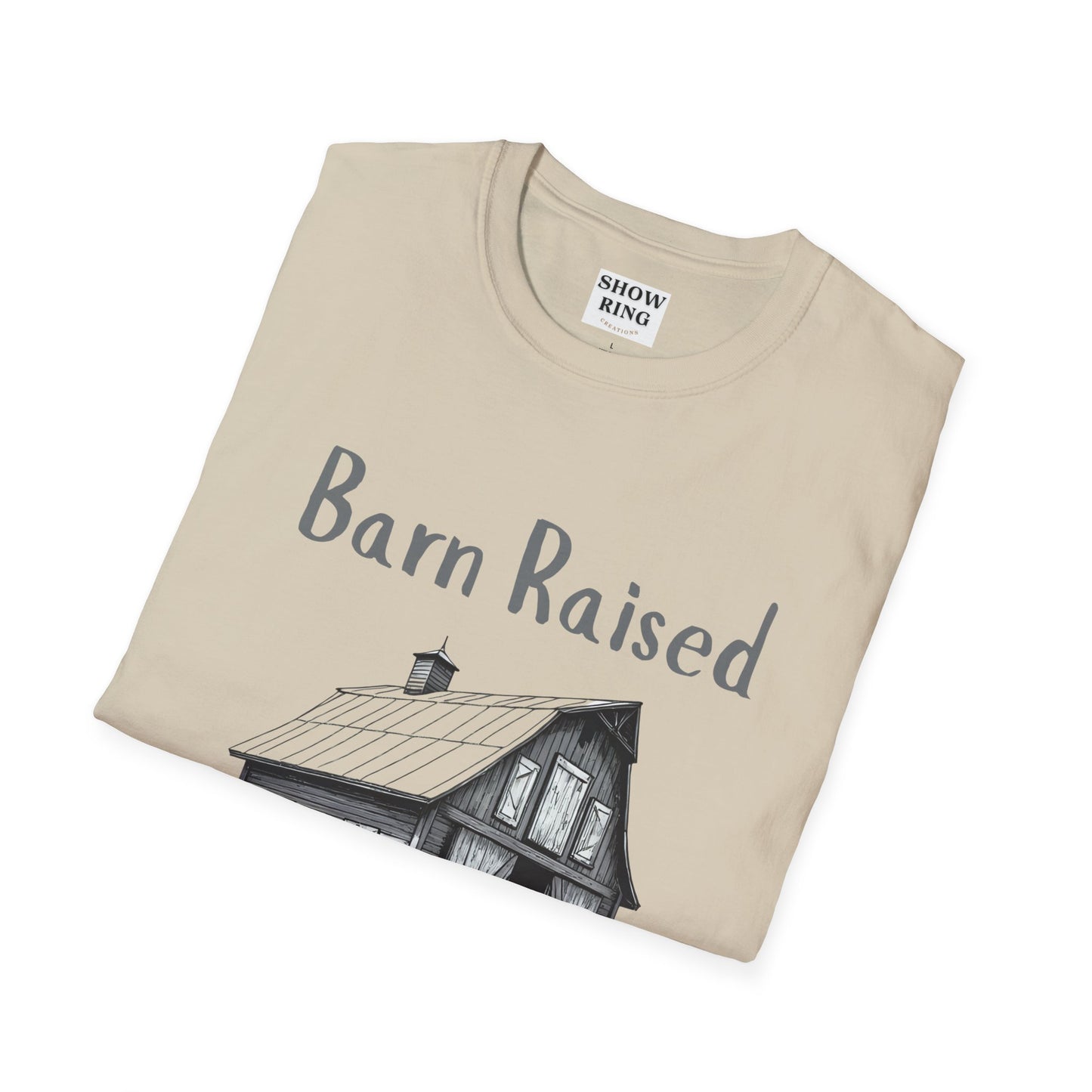 Barn Raised 100% Pure Country, Unisex Softstyle T-Shirt - Country Vibe, Farm Life, Casual Wear, Gift for Farmers, Rustic Style