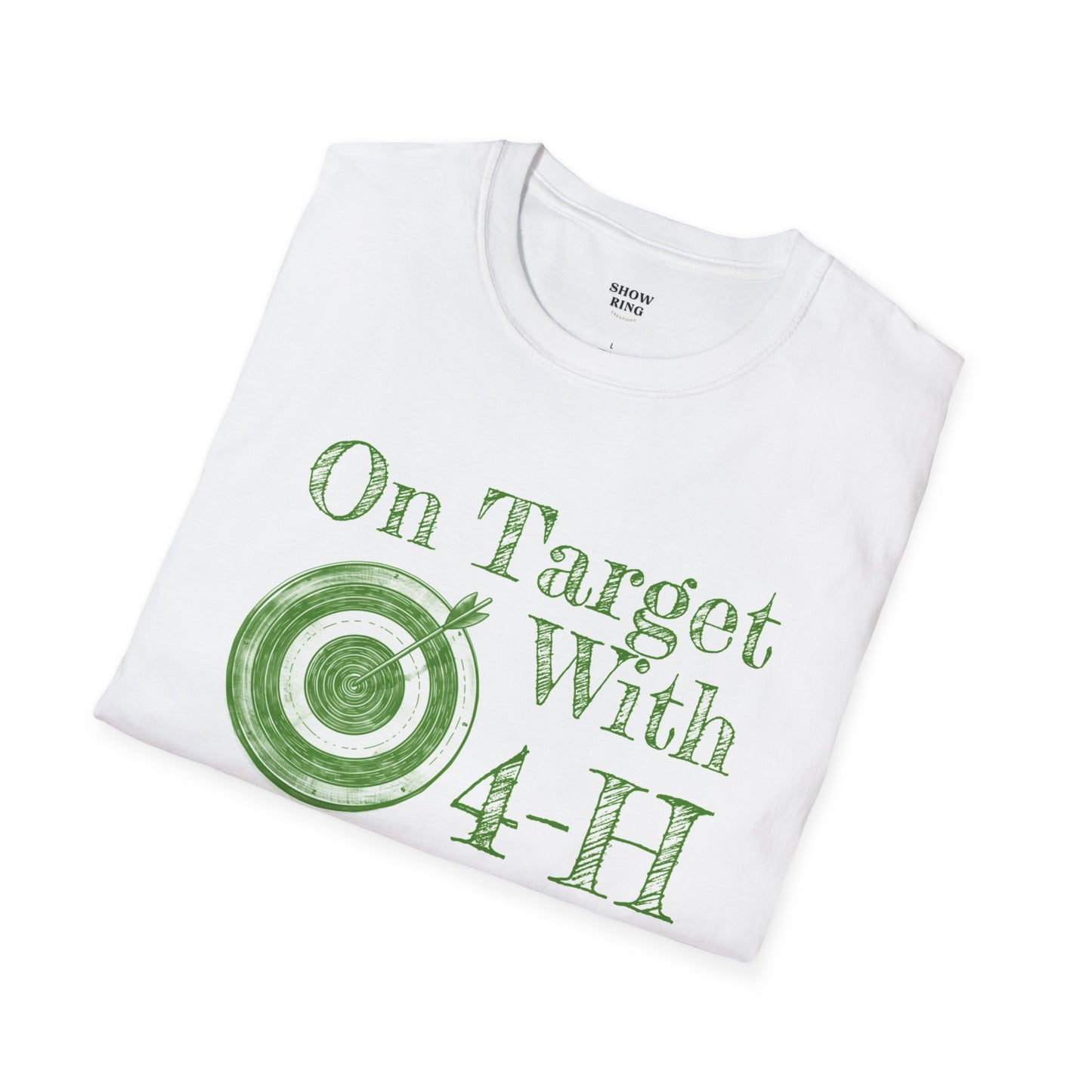 4-H Archery; On Target With 4-H Shirt, Unisex Softstyle T-Shirt, for Men, Women and Children