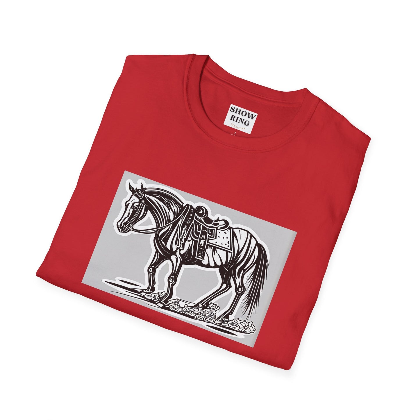 Horse Without Rider for FFA and 4-H Equestrian Teams:  Unisex Softstyle T-Shirt for Men, Women & Kids