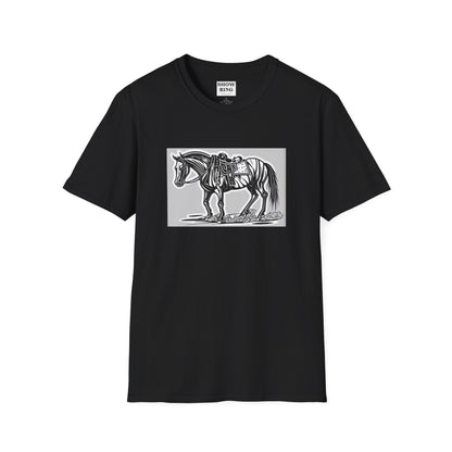 Horse Without Rider for FFA and 4-H Equestrian Teams:  Unisex Softstyle T-Shirt for Men, Women & Kids