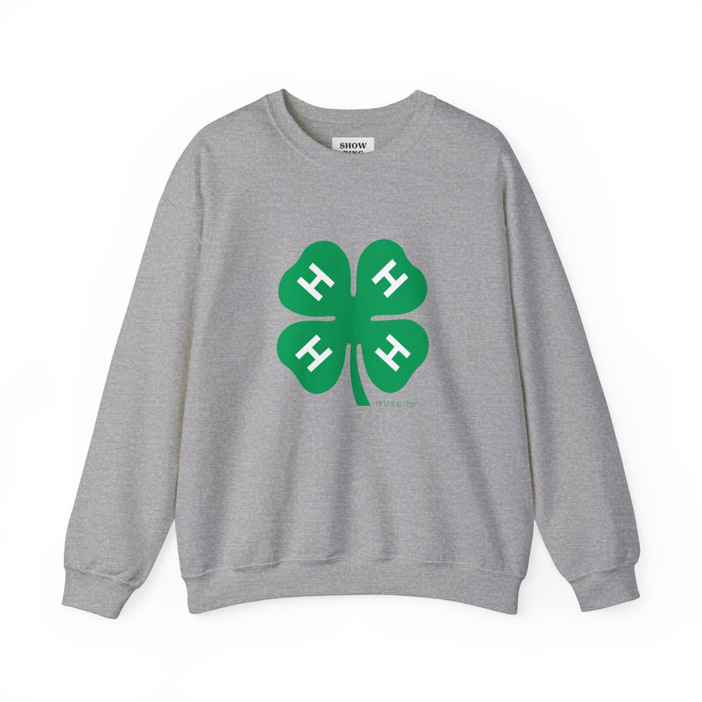 Long-sleeve 4-H Logo Unisex Heavy Blend™ Crewneck Sweatshirt For Men, Women & Youth