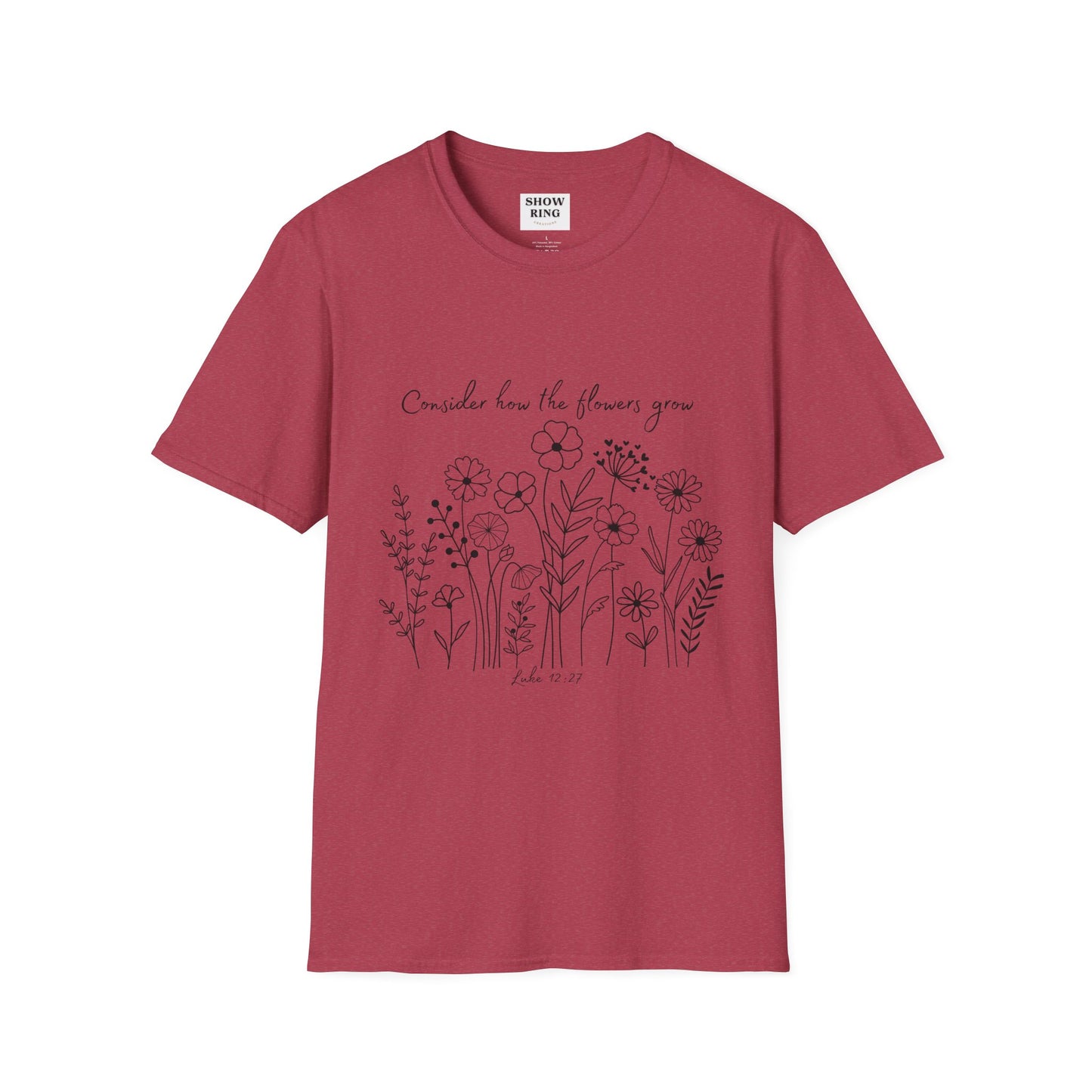Floral Inspirational T-Shirt, Unisex Shirt, Casual Wear, Gift for Nature Lovers, Spring Fashion, Everyday Comfort Bible Verse Scripture Tee