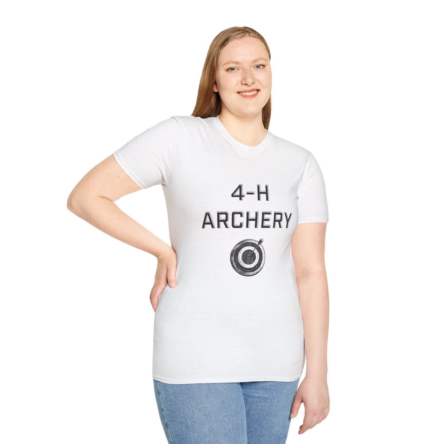 4-H Archery T-Shirt, Unisex Softstyle T-Shirt, For Men, Women, Kids, Archers, Coaches, and 4-H Volunteers