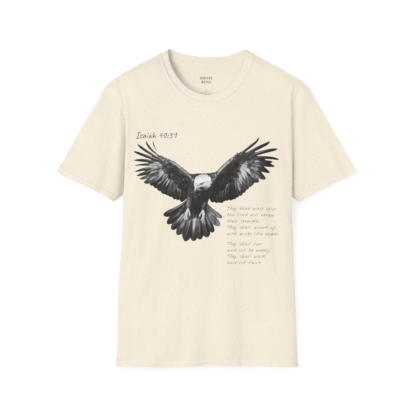 Christian Motorcycle Shirt with Isaiah 40:31 Eagles Verse: Unisex Soft style T-Shirt for Men and Women