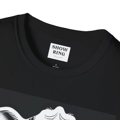 Black and White Sweet Heifer Livestock 4-H Shirt: Unisex Softstyle T-Shirt for men, women and youth