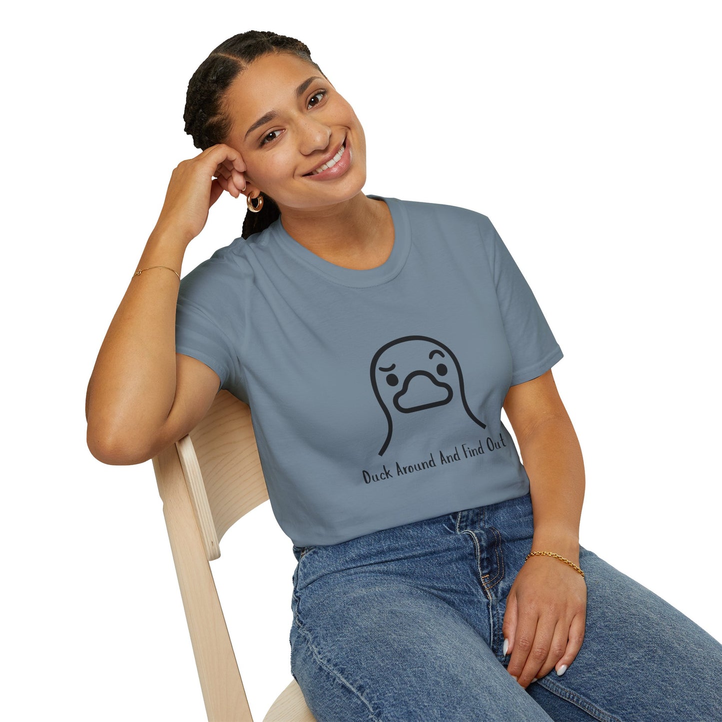 Quirky Graphic Tee with Duck Design, Fun Casual Shirt, Perfect for Gifting, Relaxed Everyday Wear, Nature Lover's Apparel, Duck Around And Find Out