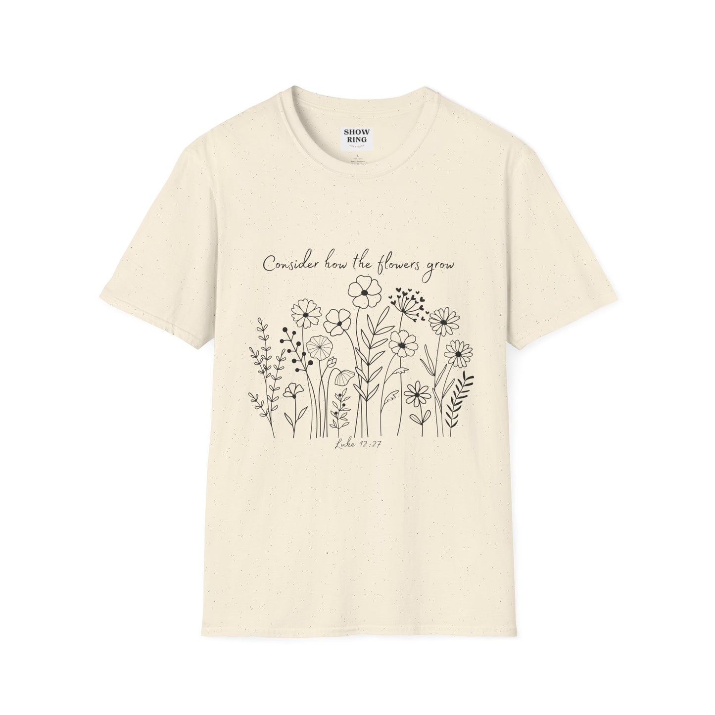 Floral Inspirational T-Shirt, Unisex Shirt, Casual Wear, Gift for Nature Lovers, Spring Fashion, Everyday Comfort Bible Verse Scripture Tee