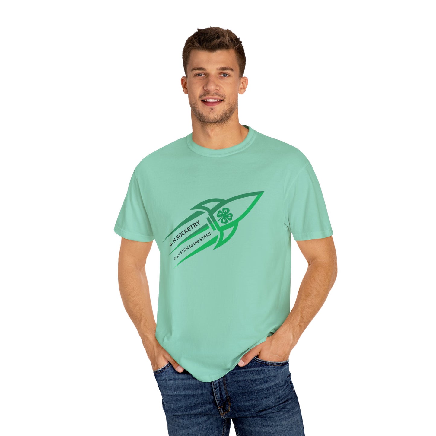 Adult, Rocket-Themed Unisex T-Shirt | From Stem to the Stars, 4-H Rocketry Shirt