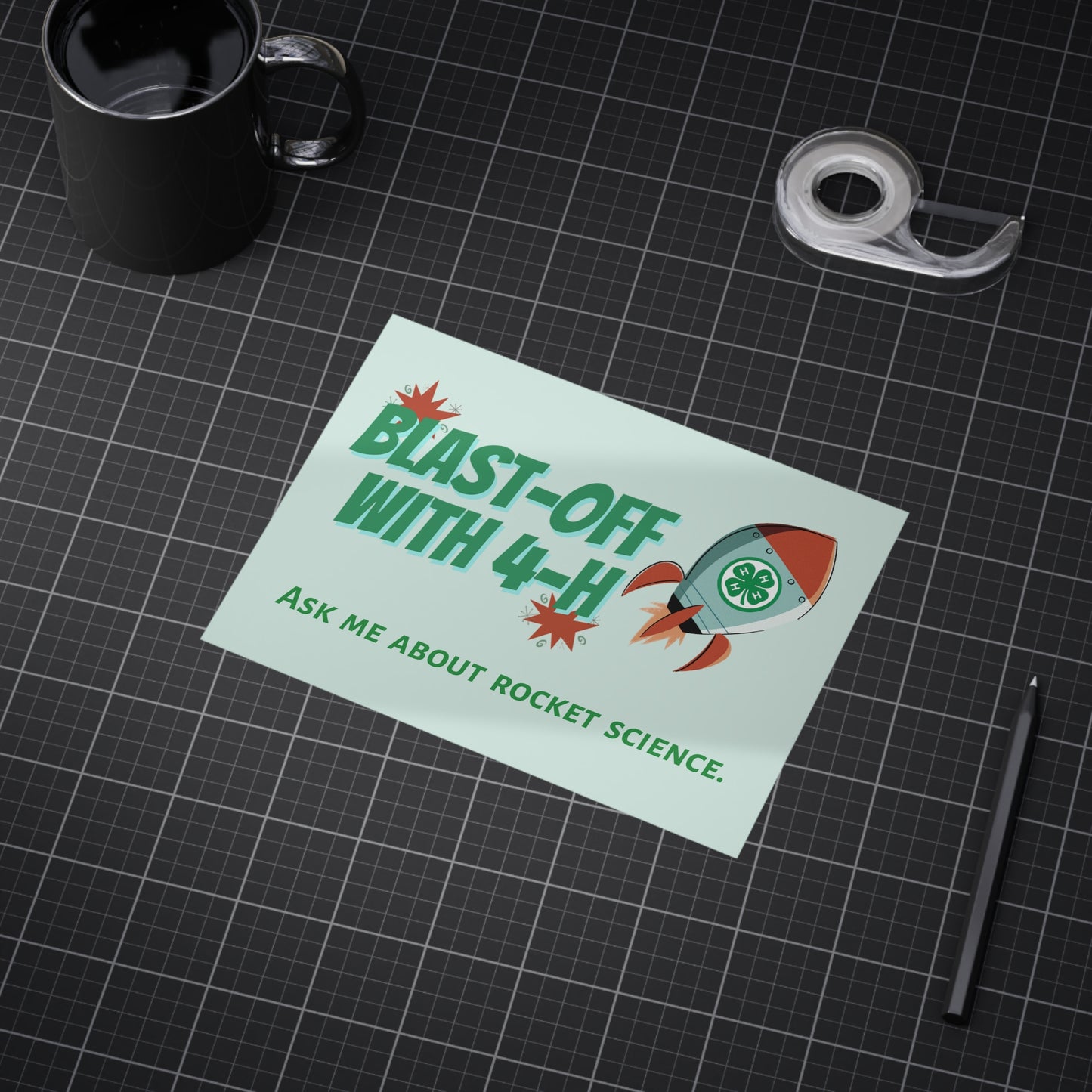 Rocket Science Unframed Prints, Educational Decor, 4-H Artwork, Science Classroom Art, STEM Gifts