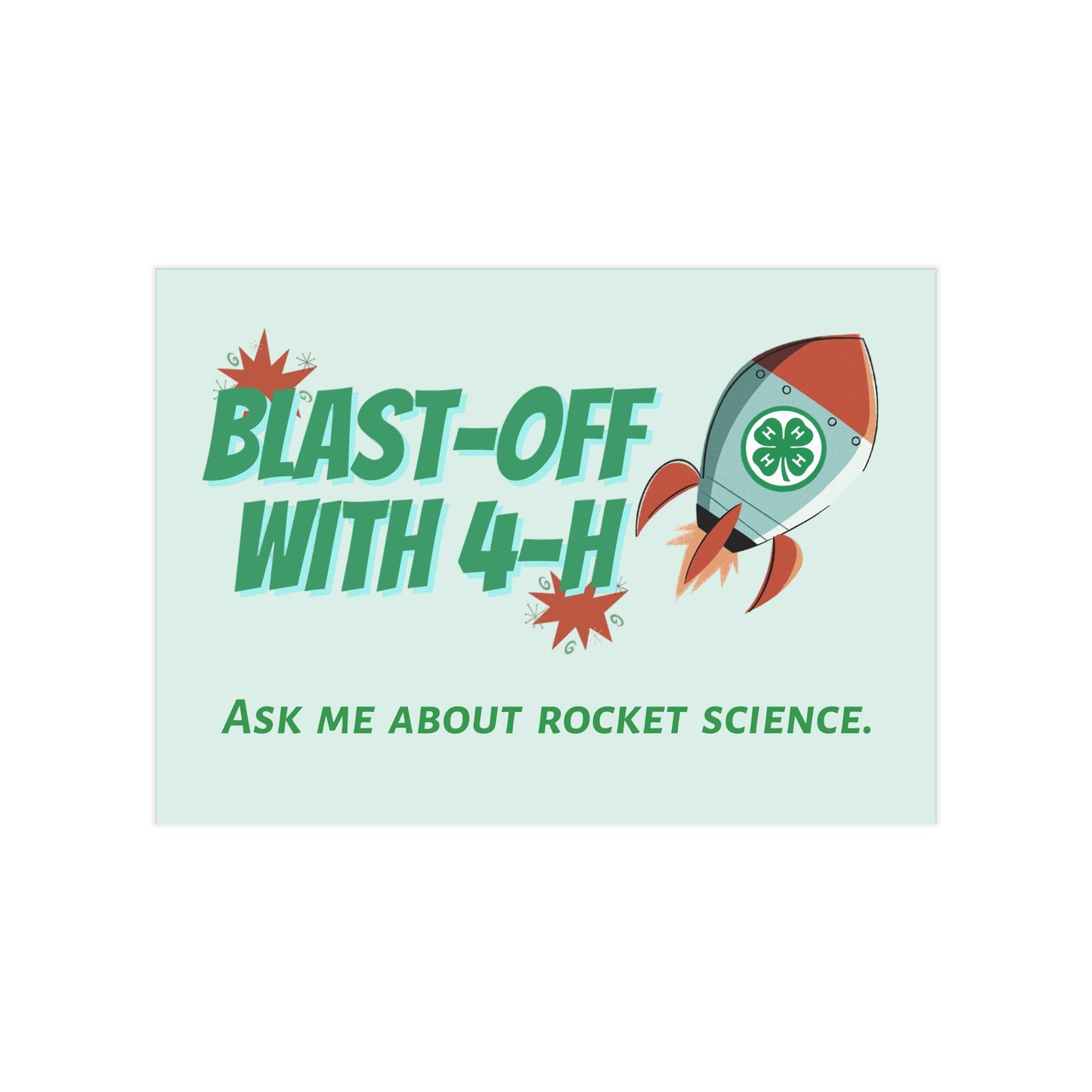 Rocket Science Unframed Prints, Educational Decor, 4-H Artwork, Science Classroom Art, STEM Gifts