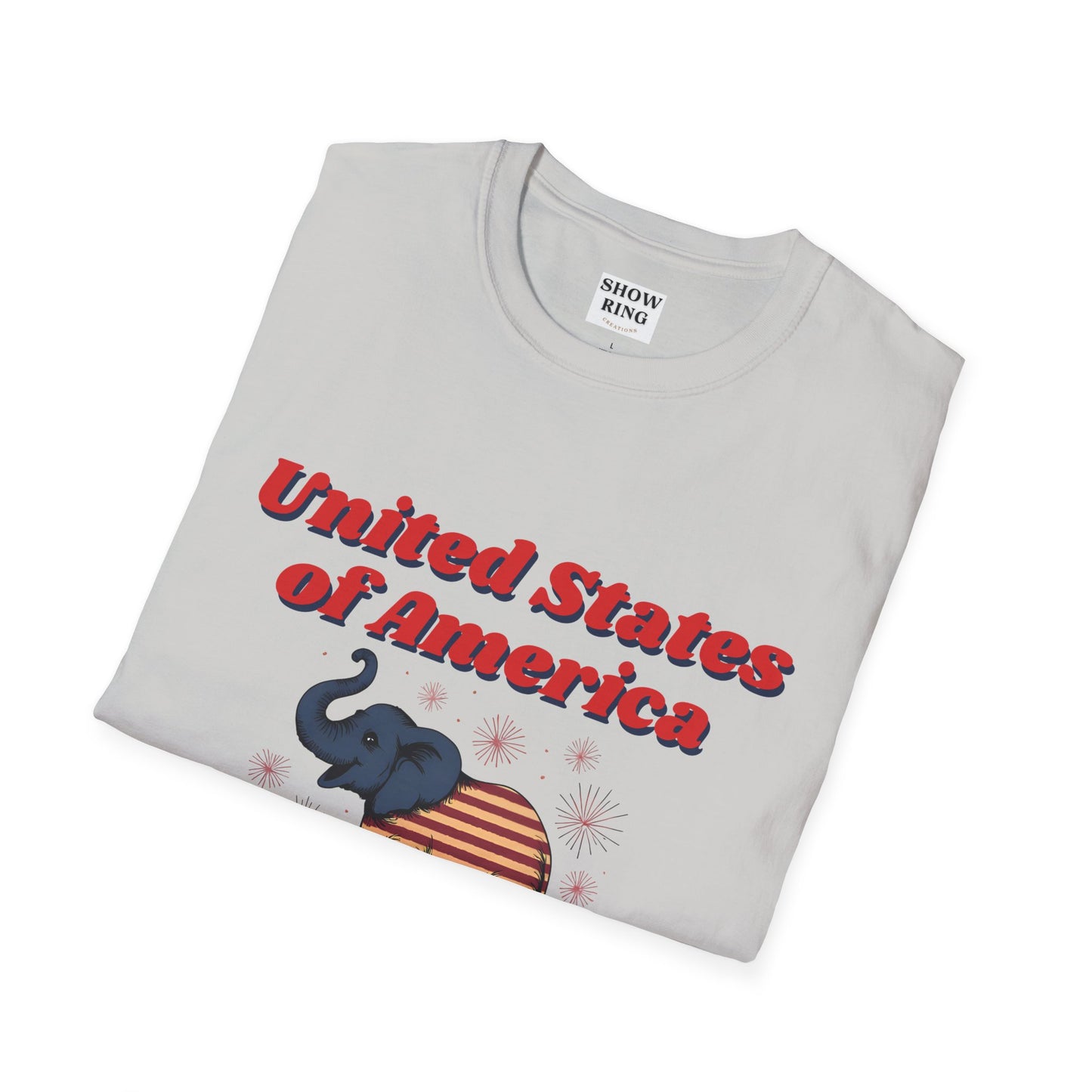 Patriotic Elephant T-Shirt, Free Since 1776, USA Pride Tee, Casual Independence Day Shirt, Vintage Style US Pride Apparel, Gift for Elephant Lovers