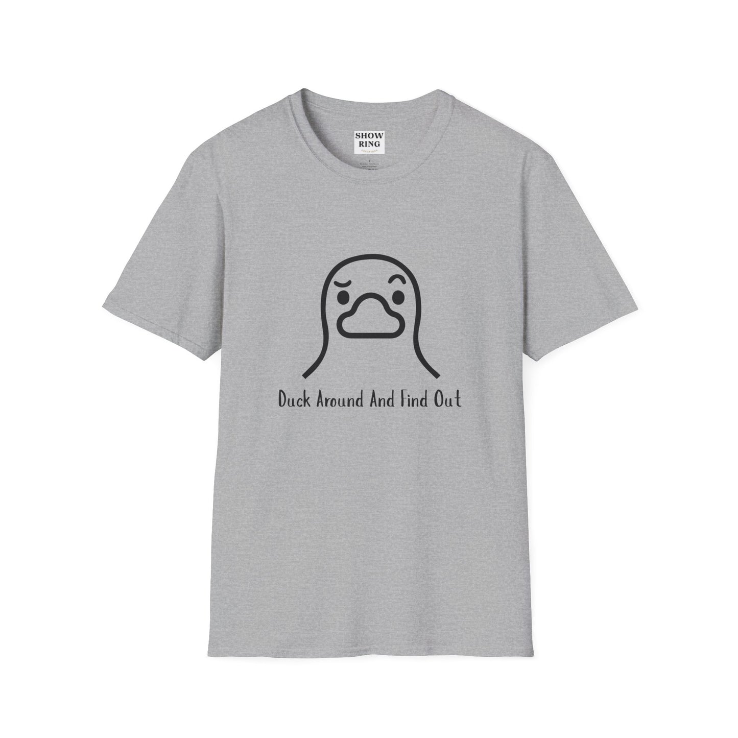 Quirky Graphic Tee with Duck Design, Fun Casual Shirt, Perfect for Gifting, Relaxed Everyday Wear, Nature Lover's Apparel, Duck Around And Find Out