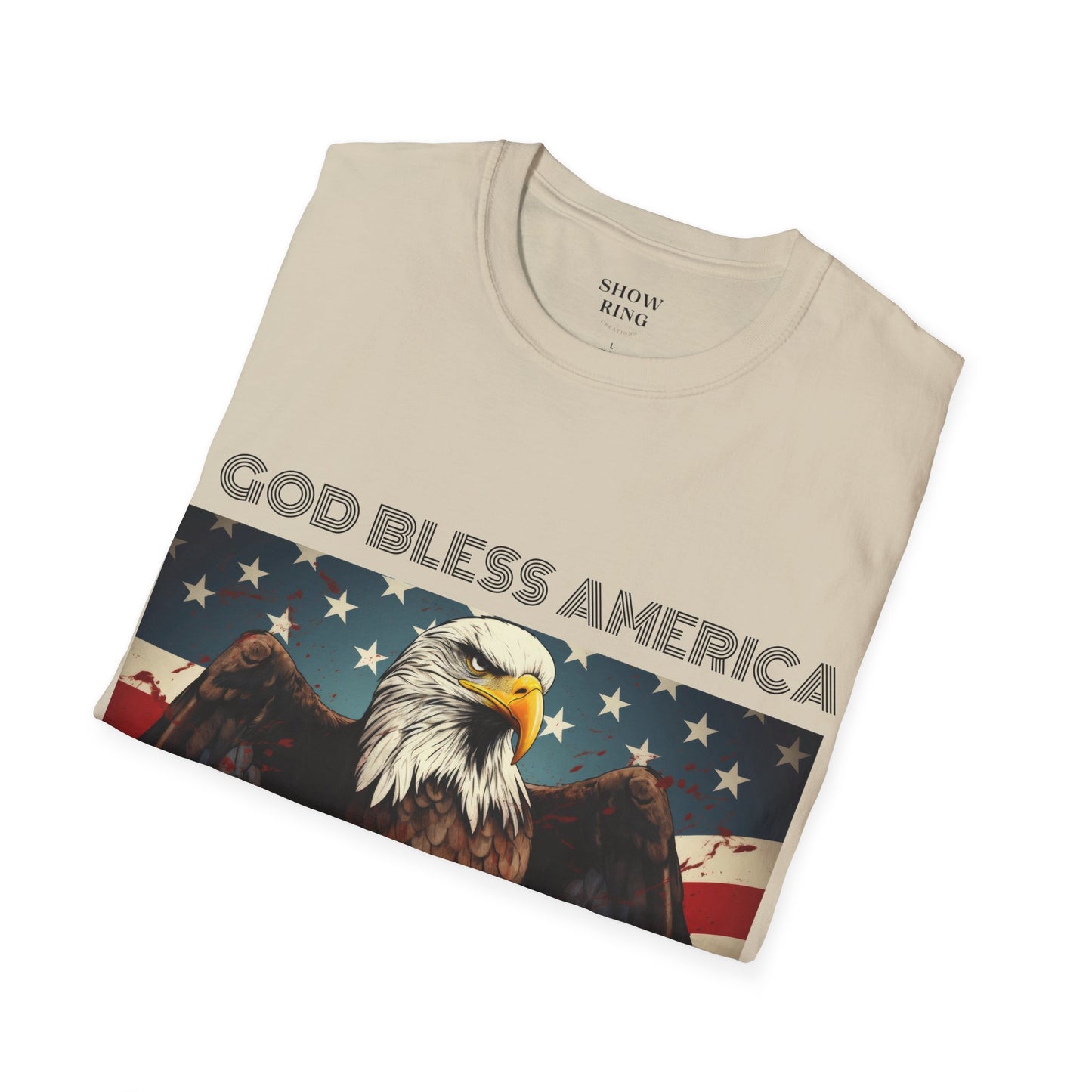 Motorcycle Eagle God Bless America Unisex Soft style T-Shirt for Men and Women