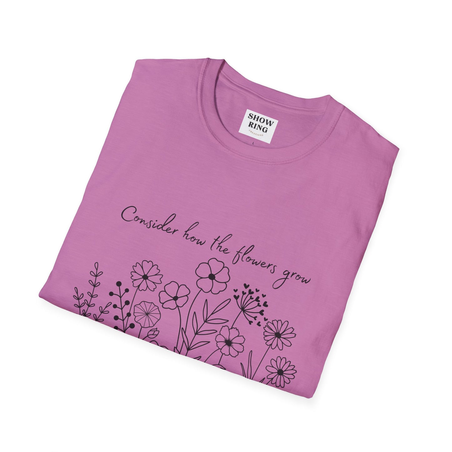 Floral Inspirational T-Shirt, Unisex Shirt, Casual Wear, Gift for Nature Lovers, Spring Fashion, Everyday Comfort Bible Verse Scripture Tee