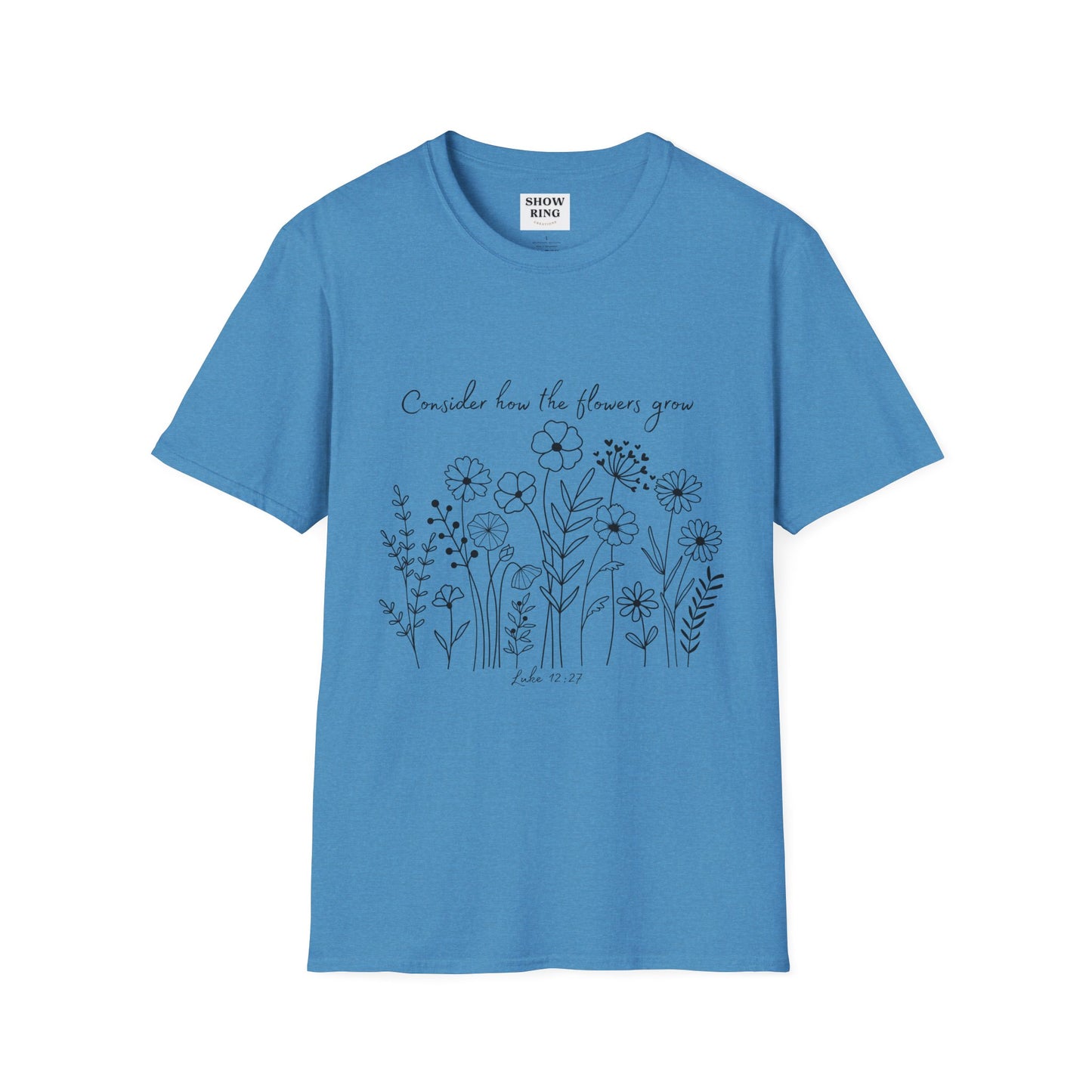 Floral Inspirational T-Shirt, Unisex Shirt, Casual Wear, Gift for Nature Lovers, Spring Fashion, Everyday Comfort Bible Verse Scripture Tee