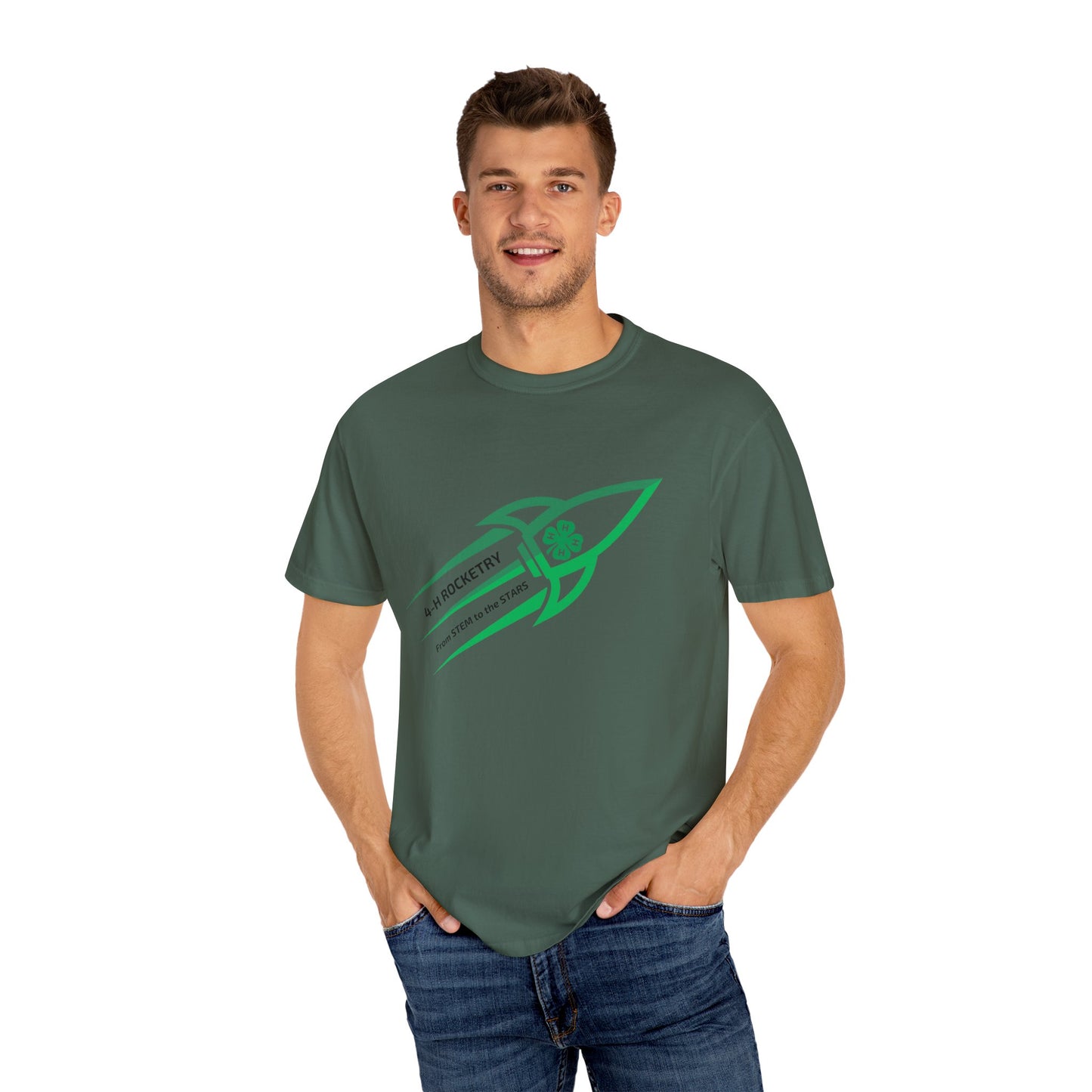 Adult, Rocket-Themed Unisex T-Shirt | From Stem to the Stars, 4-H Rocketry Shirt