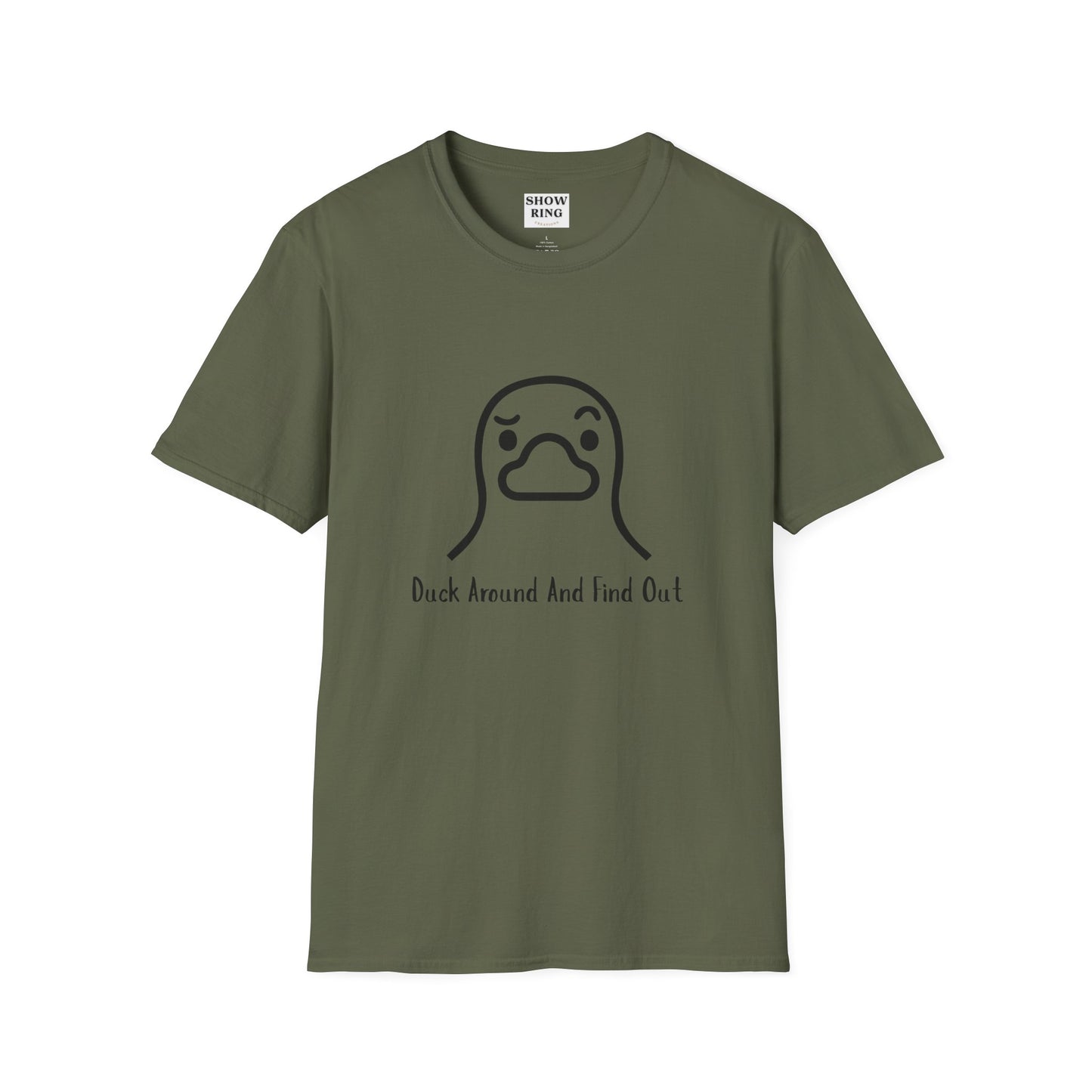 Quirky Graphic Tee with Duck Design, Fun Casual Shirt, Perfect for Gifting, Relaxed Everyday Wear, Nature Lover's Apparel, Duck Around And Find Out