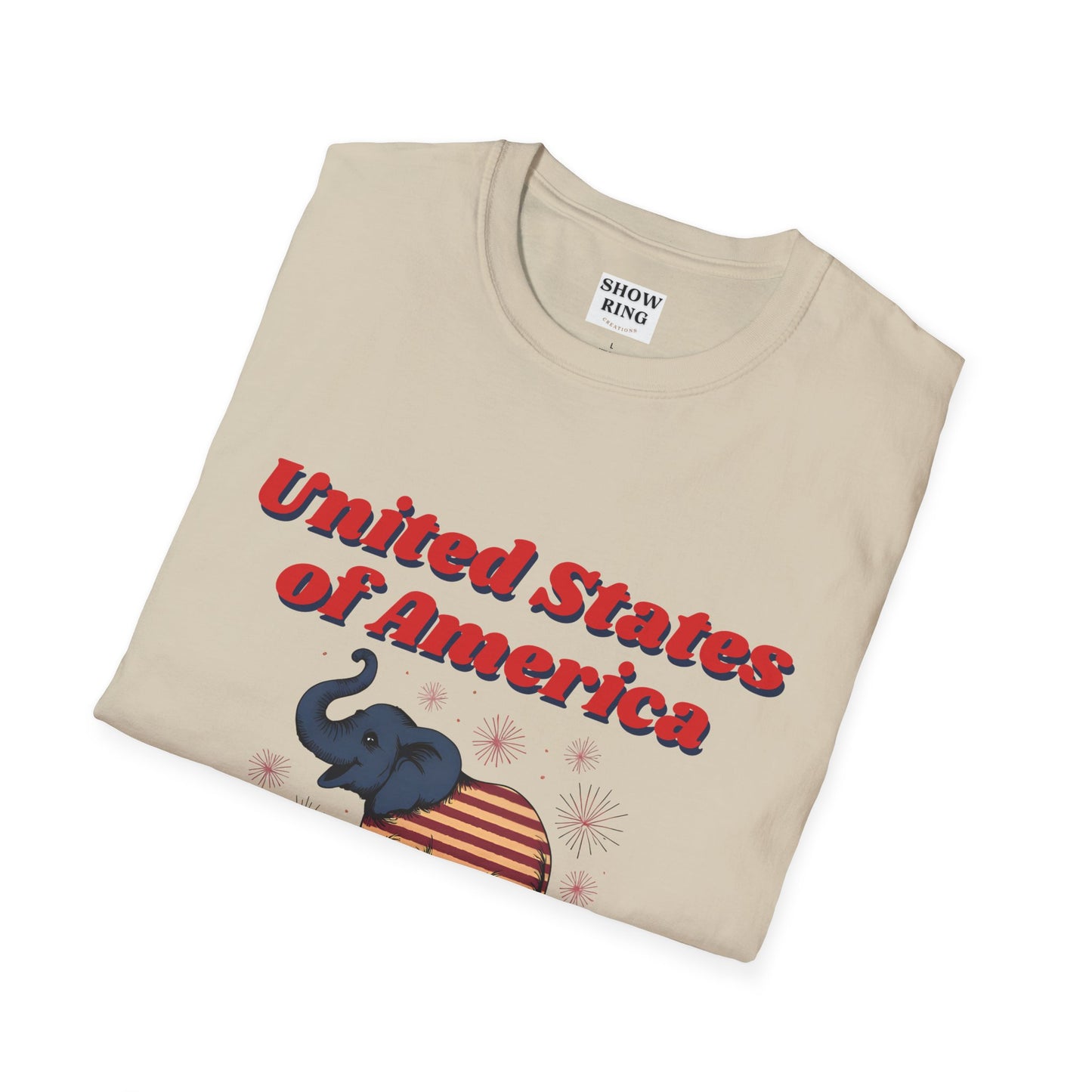 Patriotic Elephant T-Shirt, Free Since 1776, USA Pride Tee, Casual Independence Day Shirt, Vintage Style US Pride Apparel, Gift for Elephant Lovers