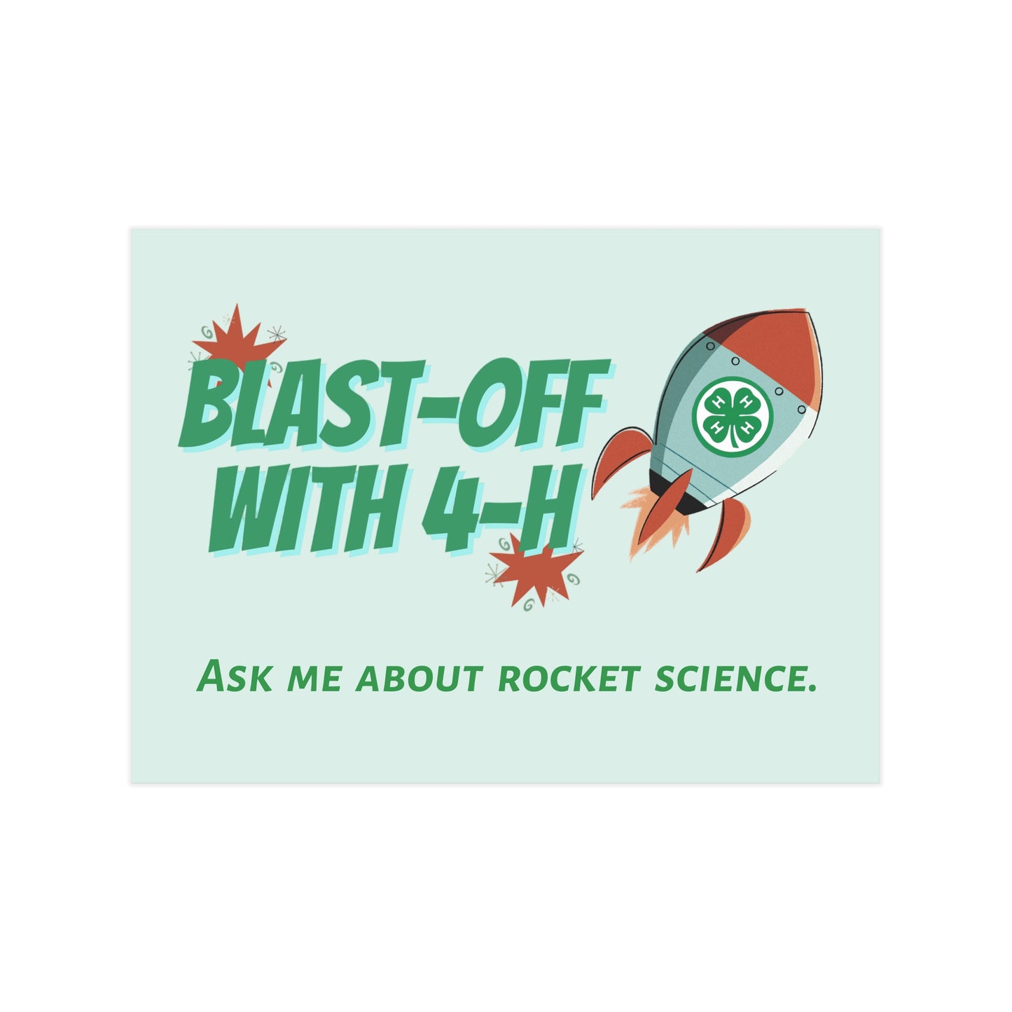 Rocket Science Unframed Prints, Educational Decor, 4-H Artwork, Science Classroom Art, STEM Gifts