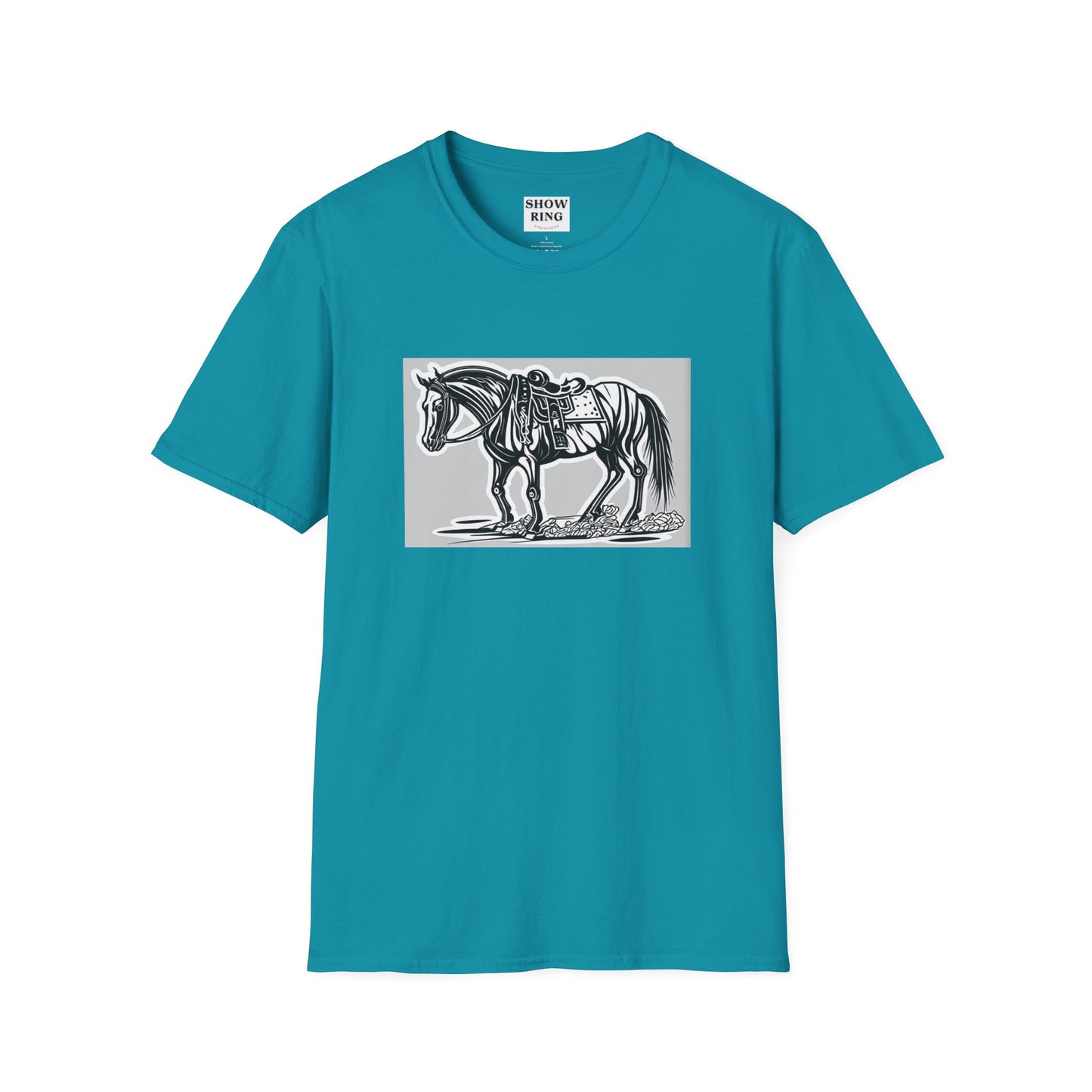 Horse Without Rider for FFA and 4-H Equestrian Teams:  Unisex Softstyle T-Shirt for Men, Women & Kids