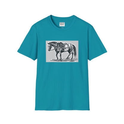 Horse Without Rider for FFA and 4-H Equestrian Teams:  Unisex Softstyle T-Shirt for Men, Women & Kids