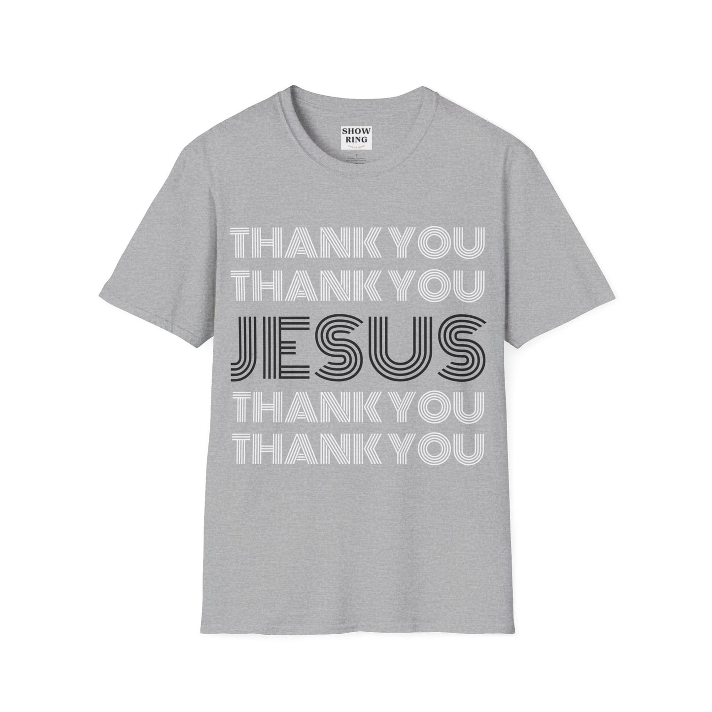 Thank You Jesus Christian Tee - Unisex Softstyle T-Shirt for Men, Women & Children