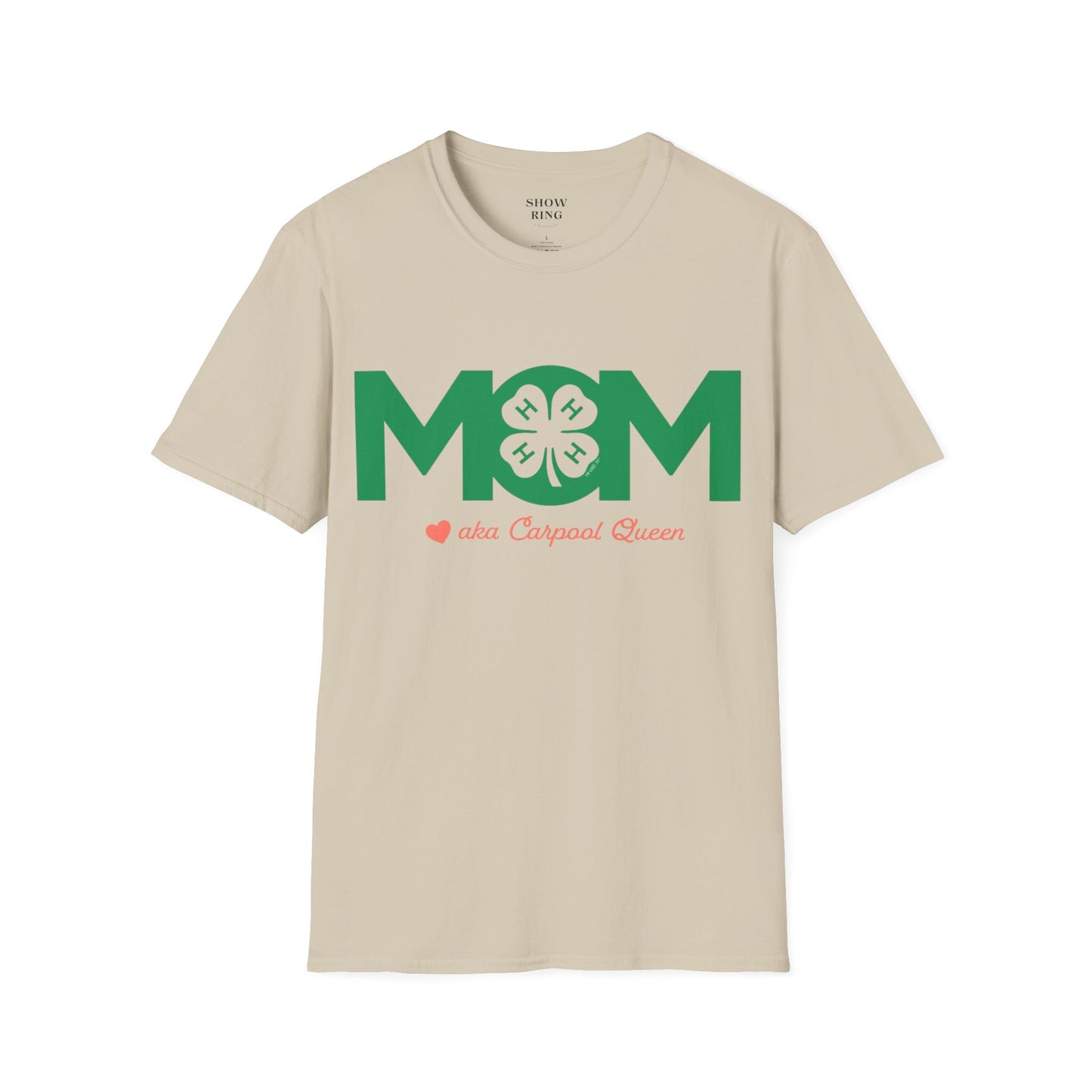 4-H Mom's Shirt with Circle 4-H Logo - Unisex Softstyle T-Shirt for Women