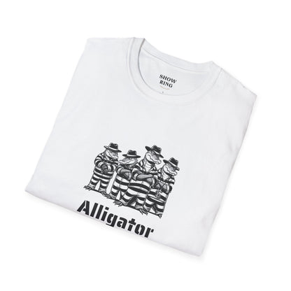 Alligator Alcatraz Swamp Time is Hard Time, Softstyle Shirt For Men, Women, Unisex, Short Sleeve, Motorcycle Riders