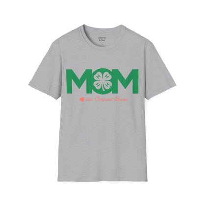 4-H Mom's Shirt with Circle 4-H Logo - Unisex Softstyle T-Shirt for Women